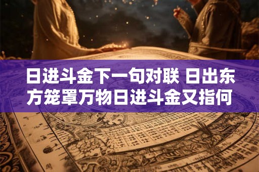 日进斗金下一句对联 日出东方笼罩万物日进斗金又指何方