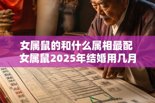 女属鼠的和什么属相最配 女属鼠2025年结婚用几月好
