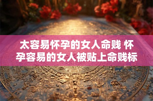 太容易怀孕的女人命贱 怀孕容易的女人被贴上命贱标签