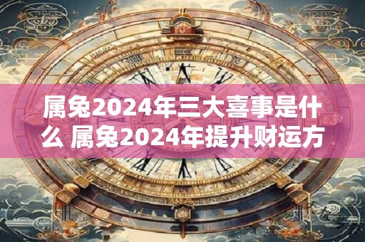 属兔2024年三大喜事是什么 属兔2024年提升财运方法