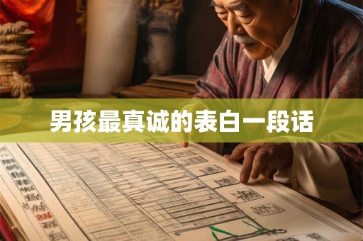 男孩最真诚的表白一段话