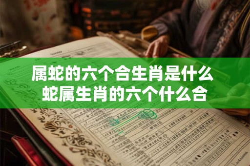 属蛇的六个合生肖是什么 蛇属生肖的六个什么合