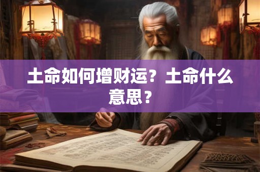 土命如何增财运？土命什么意思？