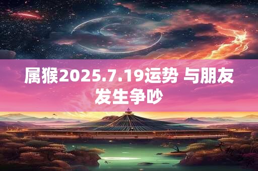 属猴2026.7.19运势 与朋友发生争吵
