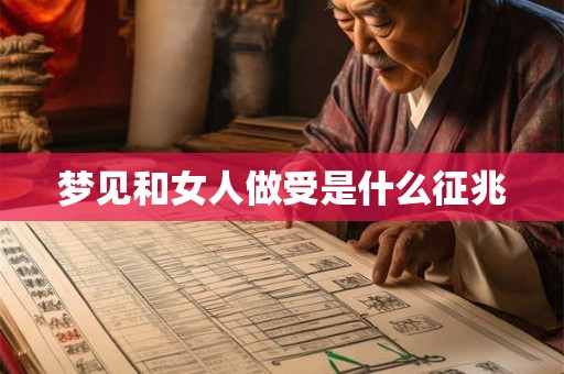 梦见和女人做受是什么征兆