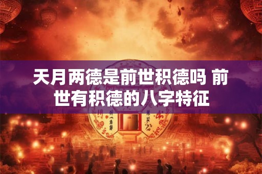 天月两德是前世积德吗 前世有积德的八字特征 天月两德是前世积德吗 前世有积德的八字特征