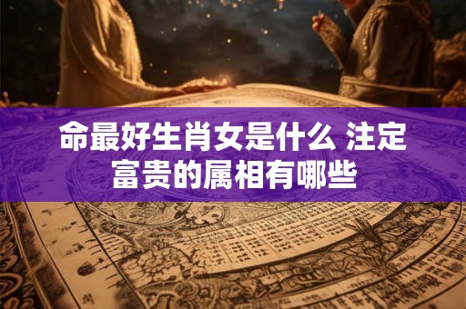 命最好生肖女是什么 注定富贵的属相有哪些 命最好生肖女是什么 注定富贵的属相有哪些
