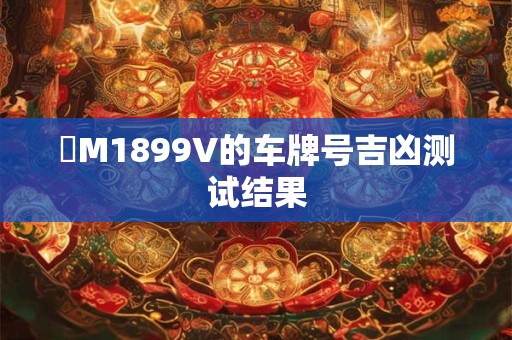 晉M1899V的车牌号吉凶测试结果