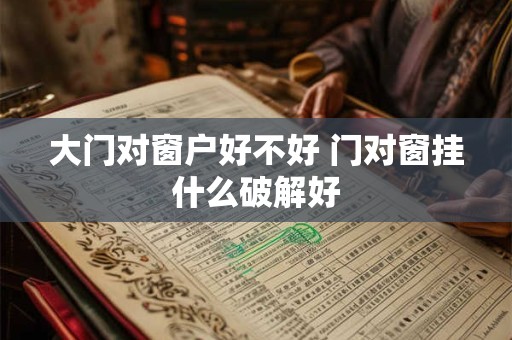 大门对窗户好不好 门对窗挂什么破解好
