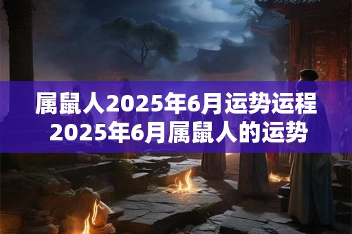 属鼠人2025年6月运势运程 2025年6月属鼠人的运势如何