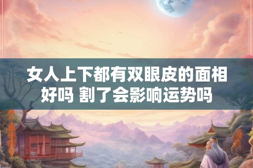 女人上下都有双眼皮的面相好吗 割了会影响运势吗 女人上下都有双眼皮的面相好吗 割了会影响运势吗