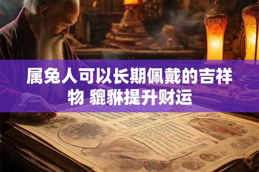 属兔人可以长期佩戴的吉祥物 貔貅提升财运