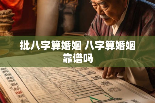 批八字算婚姻 八字算婚姻靠谱吗 批八字算婚姻 八字算婚姻靠谱吗