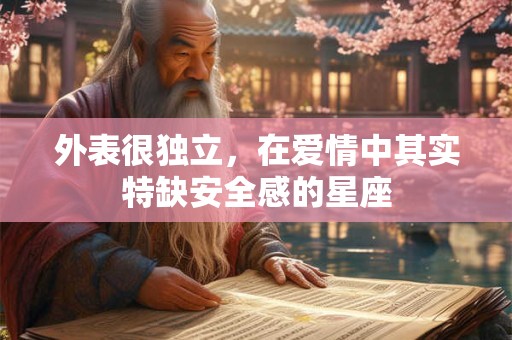 外表很独立，在爱情中其实特缺安全感的星座