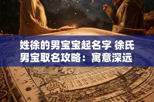 姓徐的男宝宝起名字 徐氏男宝取名攻略：寓意深远 气质非凡