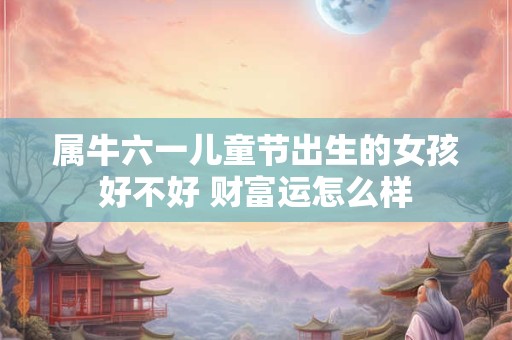 属牛六一儿童节出生的女孩好不好 财富运怎么样