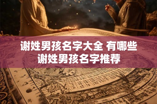 谢姓男孩名字大全 有哪些谢姓男孩名字推荐
