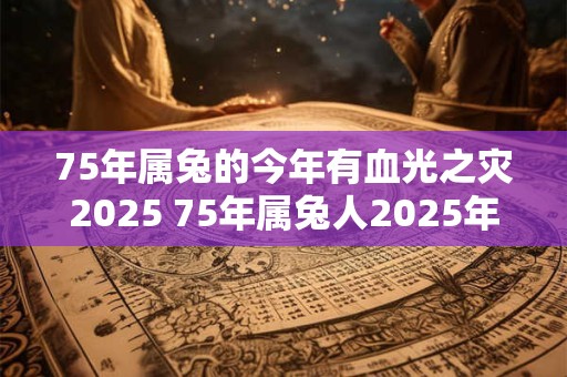 75年属兔的今年有血光之灾2025 75年属兔人2025年灾祸