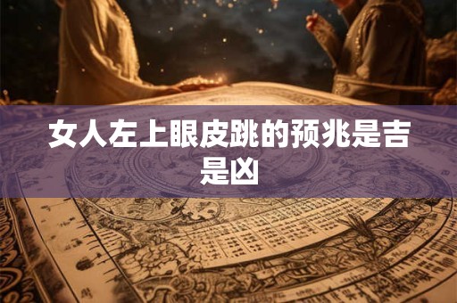 女人左上眼皮跳的预兆是吉是凶