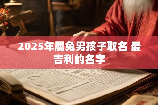 2025年属兔男孩子取名 最吉利的名字