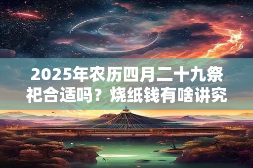 2025年农历四月二十九祭祀合适吗？烧纸钱有啥讲究