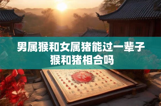 男属猴和女属猪能过一辈子 猴和猪相合吗