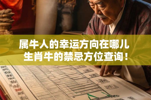 属牛人的幸运方向在哪儿 生肖牛的禁忌方位查询！