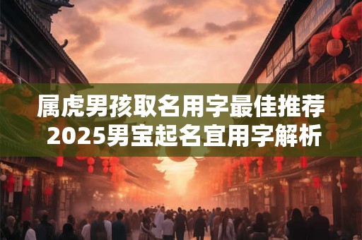 属虎男孩取名用字最佳推荐 2025男宝起名宜用字解析