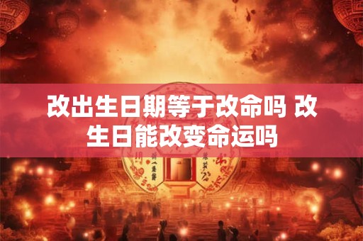 改出生日期等于改命吗 改生日能改变命运吗