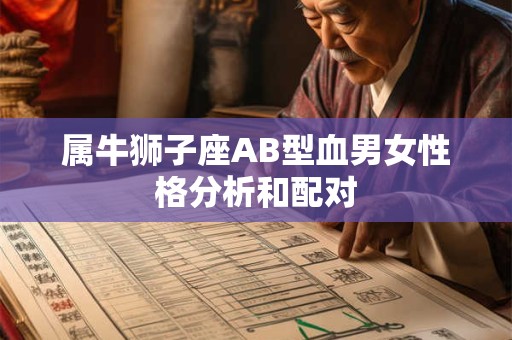 属牛狮子座AB型血男女性格分析和配对