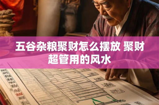 五谷杂粮聚财怎么摆放 聚财超管用的风水