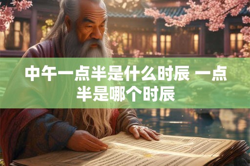 中午一点半是什么时辰 一点半是哪个时辰