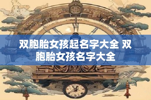 双胞胎女孩起名字大全 双胞胎女孩名字大全