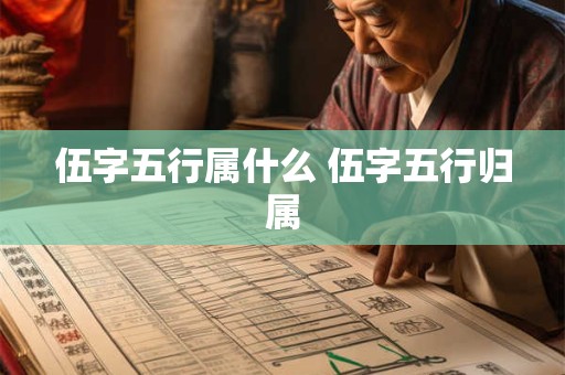 伍字五行属什么 伍字五行归属