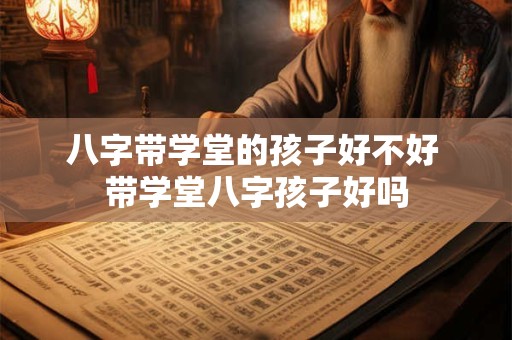 八字带学堂的孩子好不好 带学堂八字孩子好吗