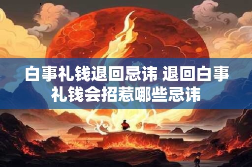 白事礼钱退回忌讳 退回白事礼钱会招惹哪些忌讳