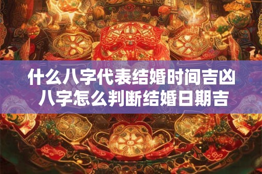 什么八字代表结婚时间吉凶 八字怎么判断结婚日期吉凶