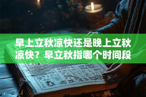 早上立秋凉快还是晚上立秋凉快？早立秋指哪个时间段？
