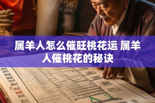 属羊人怎么催旺桃花运 属羊人催桃花的秘诀