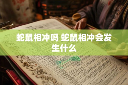 蛇鼠相冲吗 蛇鼠相冲会发生什么