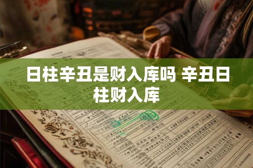 日柱辛丑是财入库吗 辛丑日柱财入库