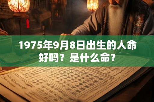 1975年9月8日出生的人命好吗？是什么命？