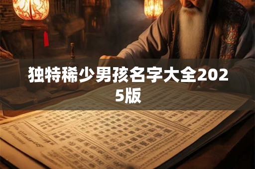 独特稀少男孩名字大全2025版