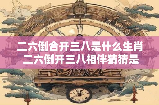 二六倒合开三八是什么生肖 二六倒开三八相伴猜猜是哪只生肖