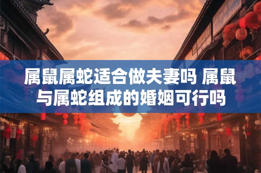 属鼠属蛇适合做夫妻吗 属鼠与属蛇组成的婚姻可行吗