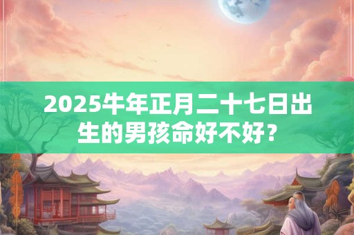 2025牛年正月二十七日出生的男孩命好不好? 2025牛年正月二十七日出生的男孩命好不好?