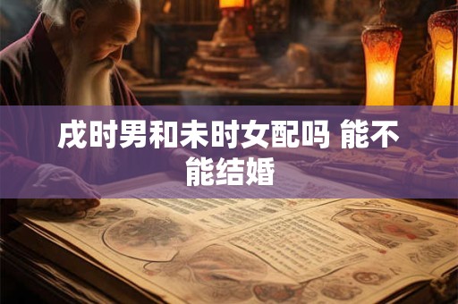 戌时男和未时女配吗 能不能结婚