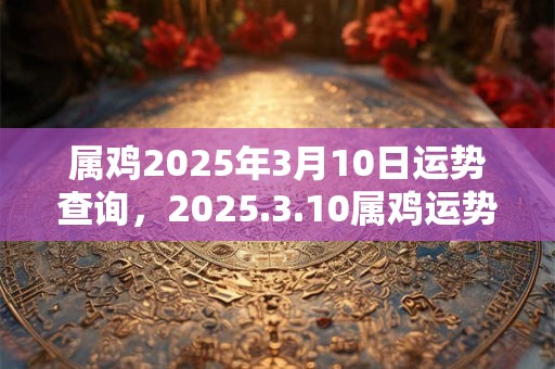 属鸡2025年3月10日运势查询，2025.3.10属鸡运势分析