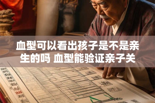 血型可以看出孩子是不是亲生的吗 血型能验证亲子关系吗