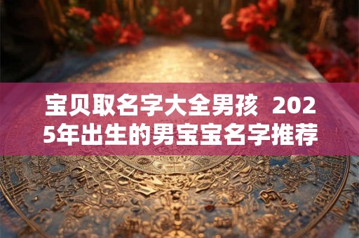 宝贝取名字大全男孩  2025年出生的男宝宝名字推荐